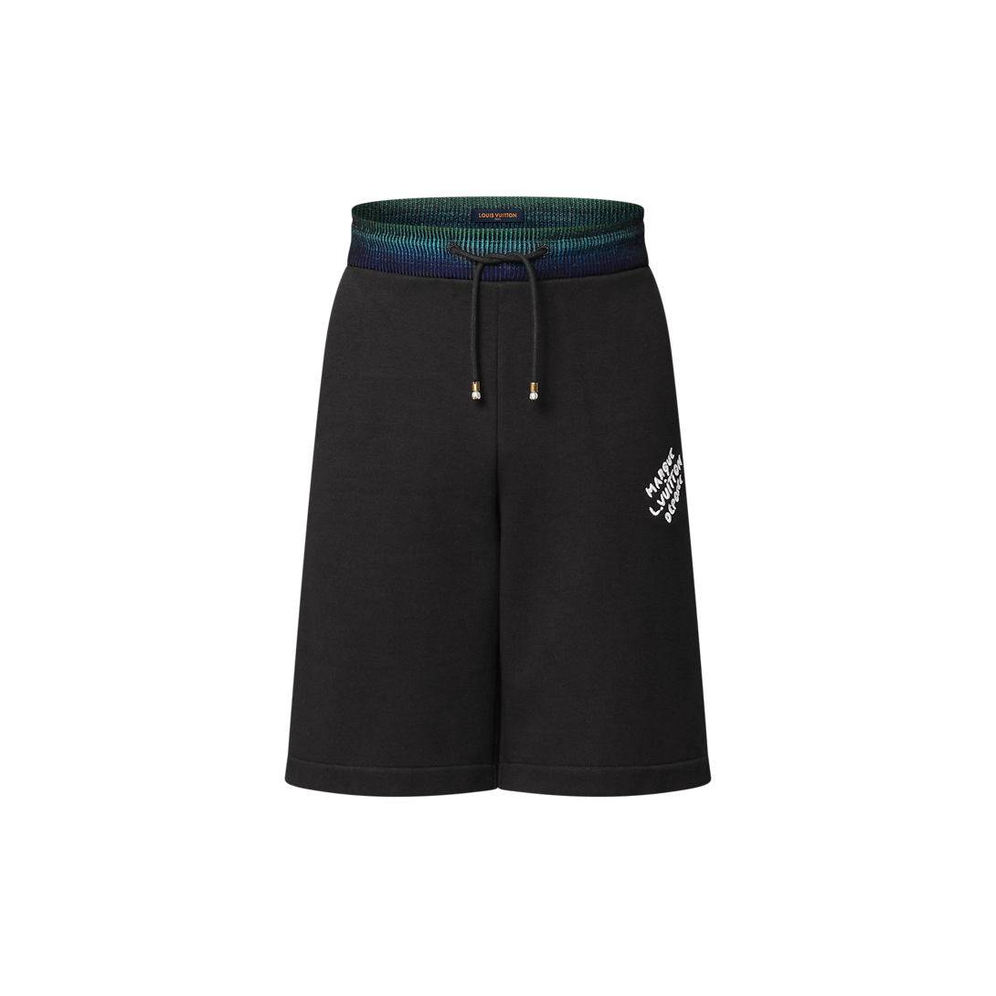 Pantaloncini da college in jersey di cotone
