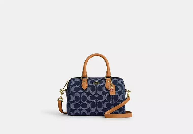 Borsa a tracolla Rowan mini in denim esclusivo