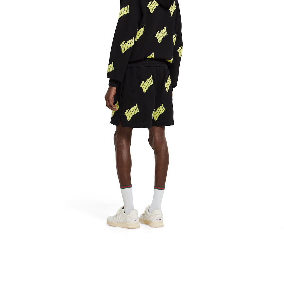 Short en jersey avec broderie