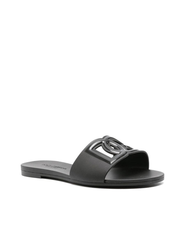 Sandalen mit geprägtem Logo