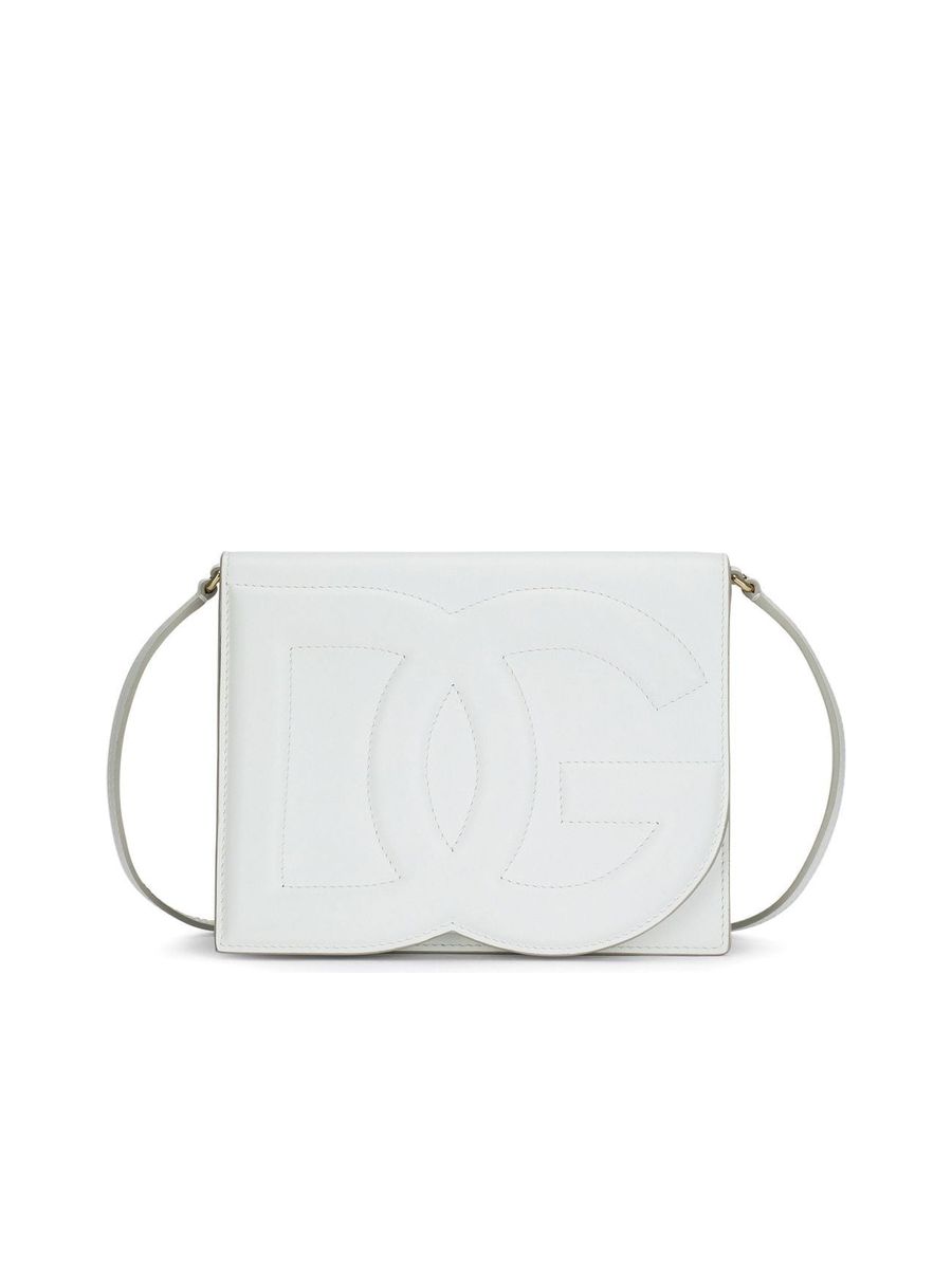 Embossed Logo Shoulder Bag