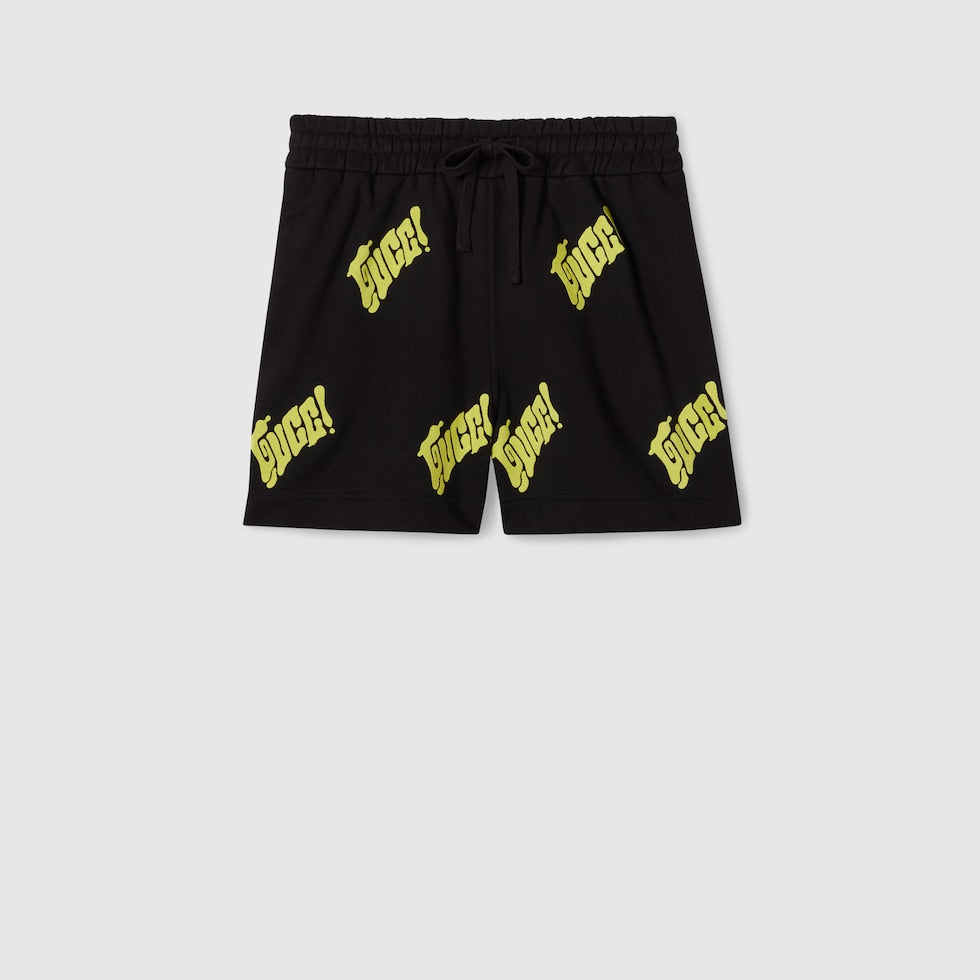Short en jersey avec broderie