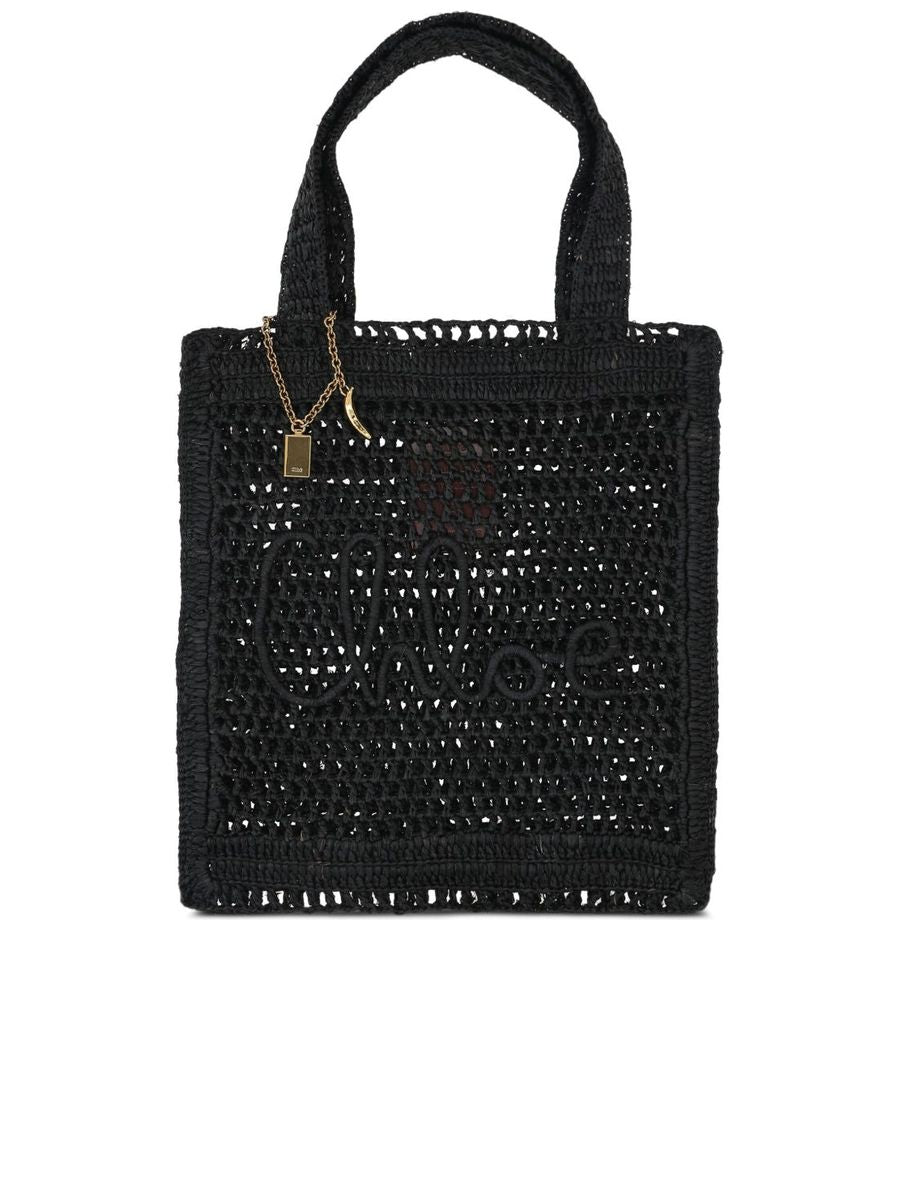 Summer Banana Tote Bag In Raffia