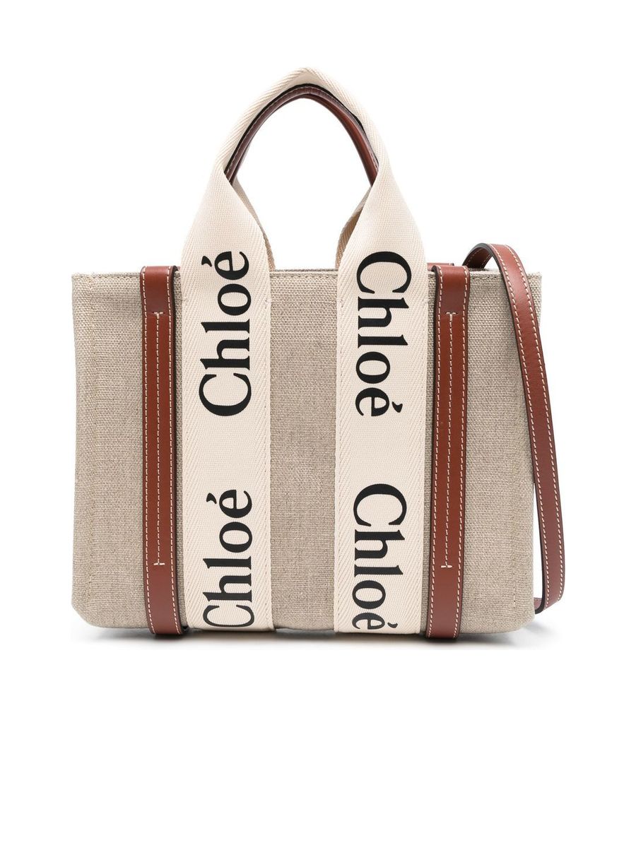 Small Woody Tote Bag In Linen