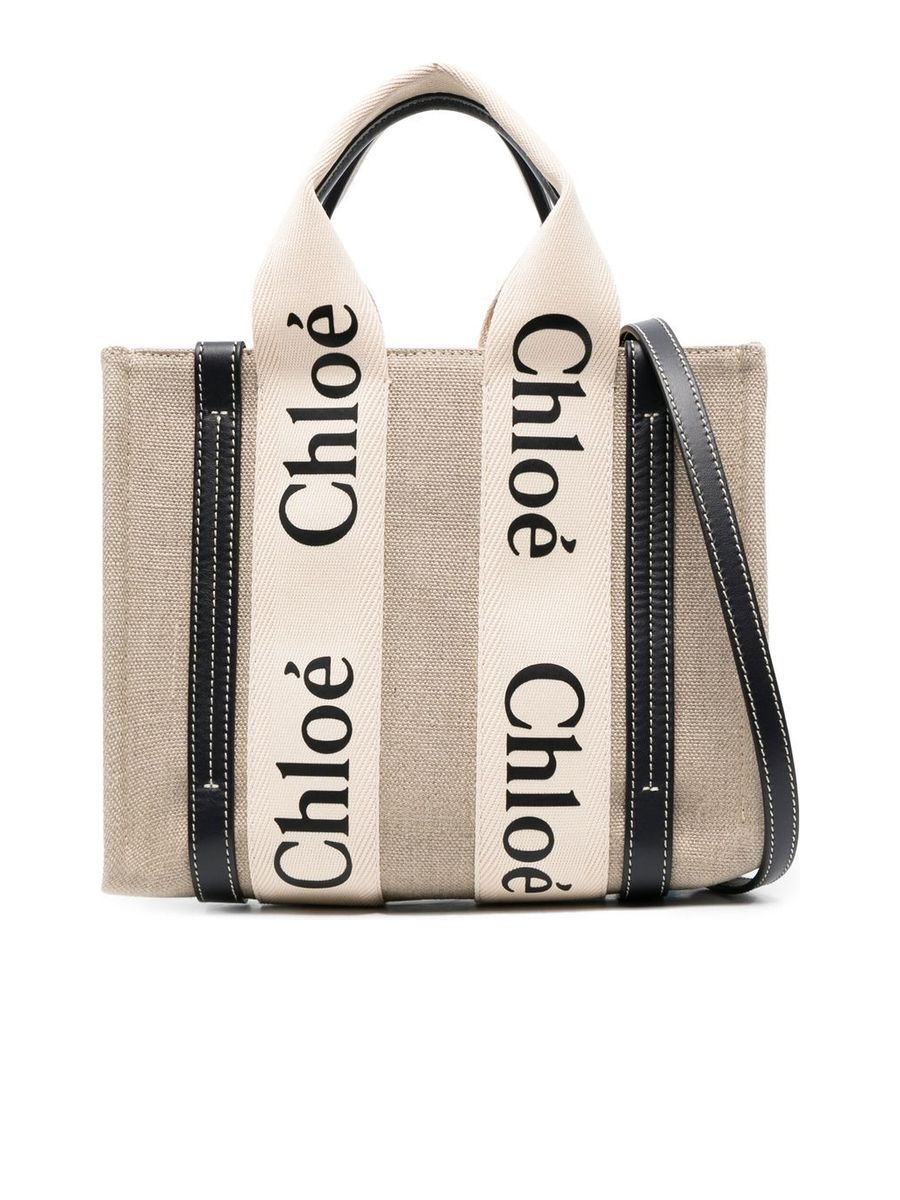 Small Woody Tote Bag In Linen