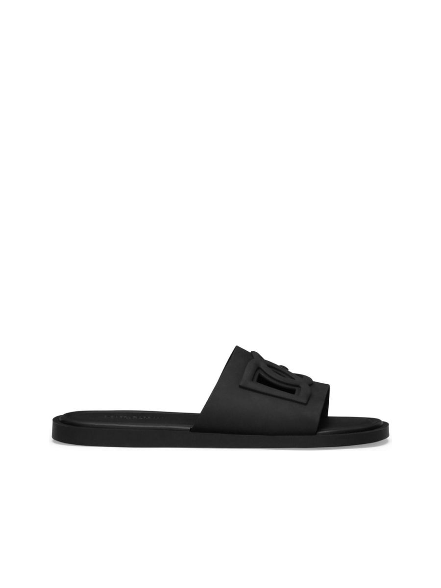 Slip-On-Sandalen mit geprägtem Logo