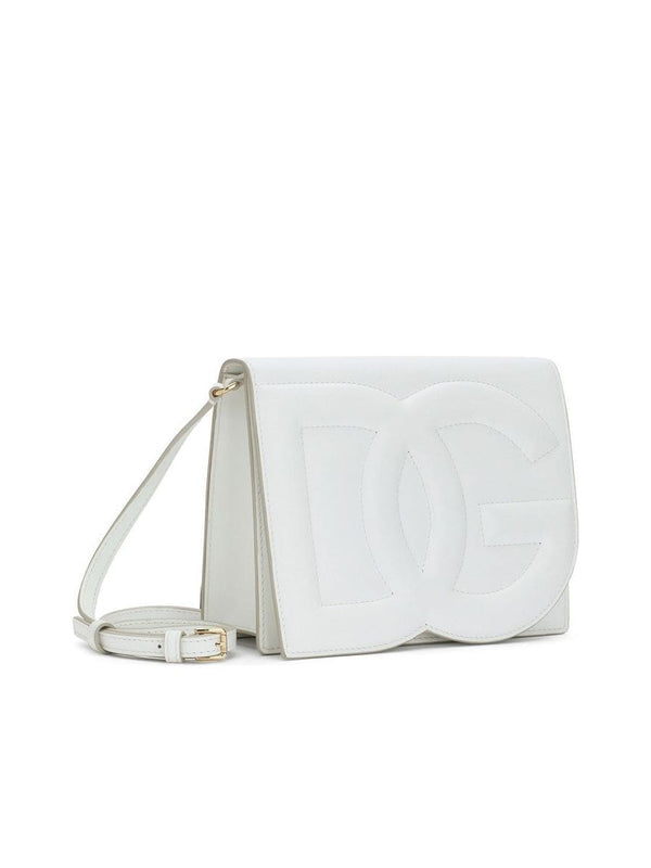 Embossed Logo Shoulder Bag