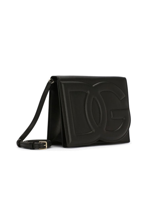 Logo Embossed Shoulder Bag