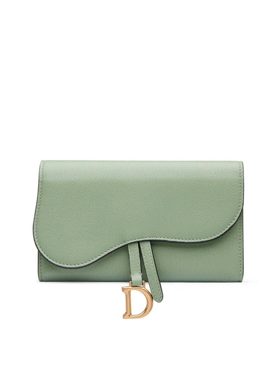 Sattelbrieftasche aus Ziegenleder Queen Mint