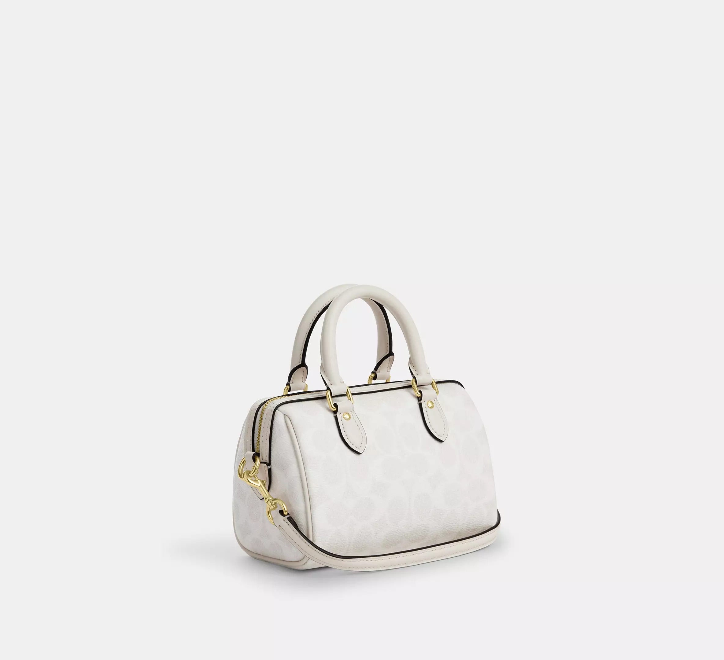Mini sac bandoulière Rowan en toile exclusive blanc
